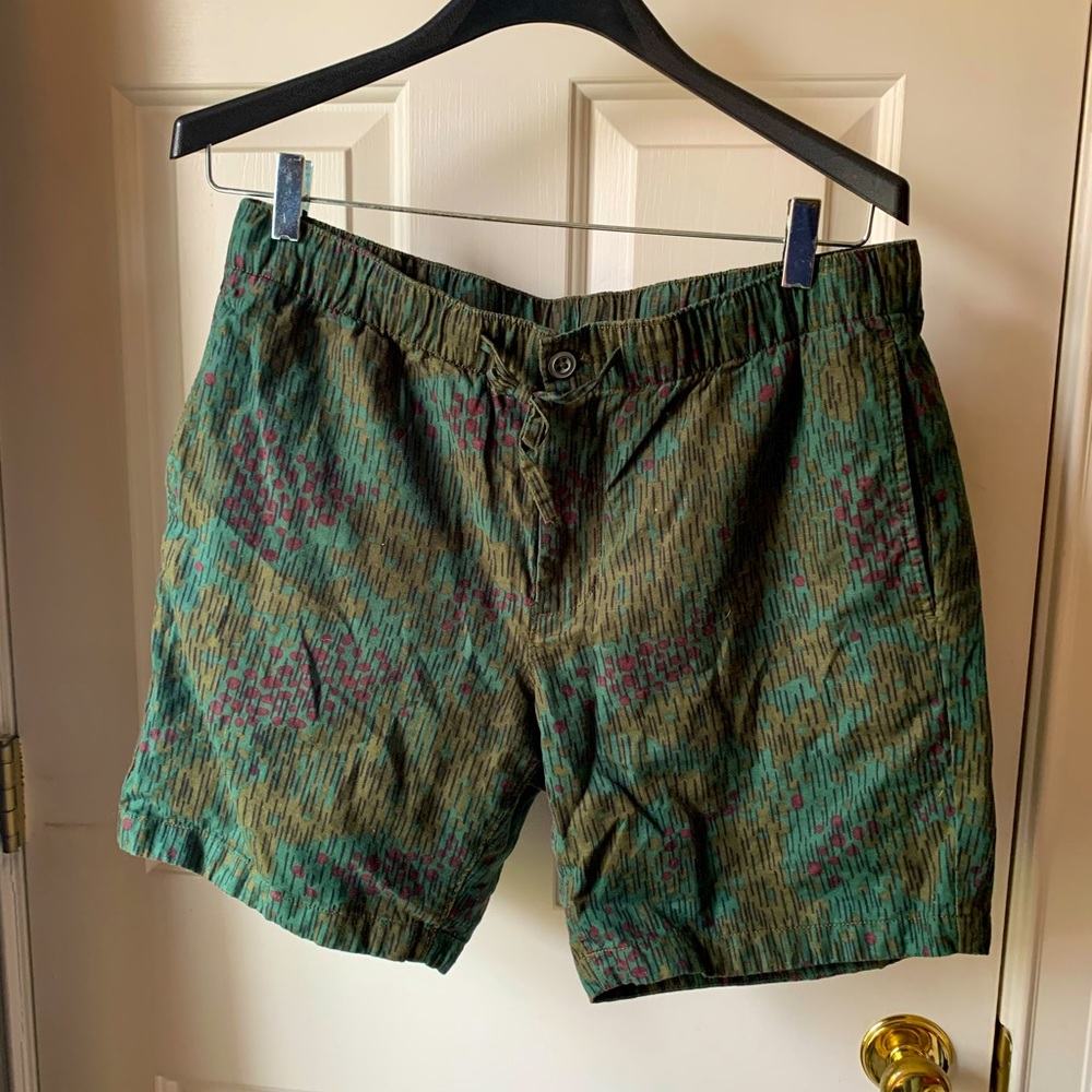 Bonobos Green and Brown Patterned Men Shorts